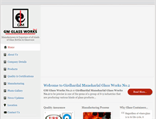 Tablet Screenshot of gmglassindia.com